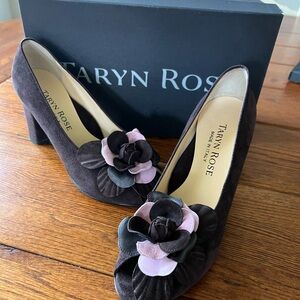Taryn Rose chocolate suede, sz 36 1/2 (6 1/2) Originally $435.